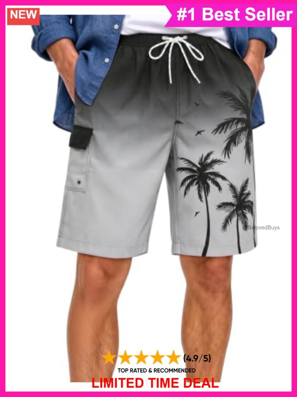 Men's Quick-Dry Compression Liner Swim Trunks Board Shorts